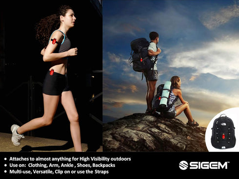 LED Safety Lights + Free Bonuses | High Visibility Clip on Flashing Strobe Light for Running, Cycling, Kids
