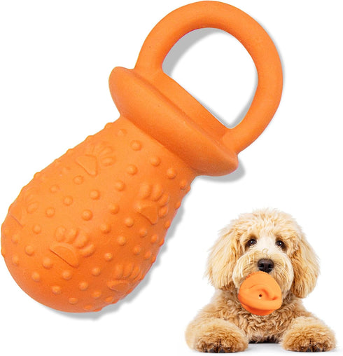 Latex Chew Dog Toys, Novelty Squeaky Pacifier Dog Toys, 5.2" Durable Pacifier