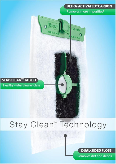 Tetra Bio-Bag Filter Cartridge, 1 Count, Ready to Use Medium Filter for Aquariums with Stay Clean Technology