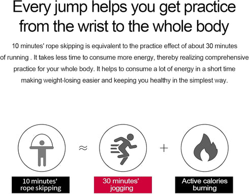 Skipping Rope with Ball Bearings - Adjustable Jump Rope Cable with 6” Memory Foam Handles for Aerobic Exercise