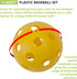 9" Champion Sports Hollow Plastic Baseballs Lightweight, Durable Practice Balls for All Ages