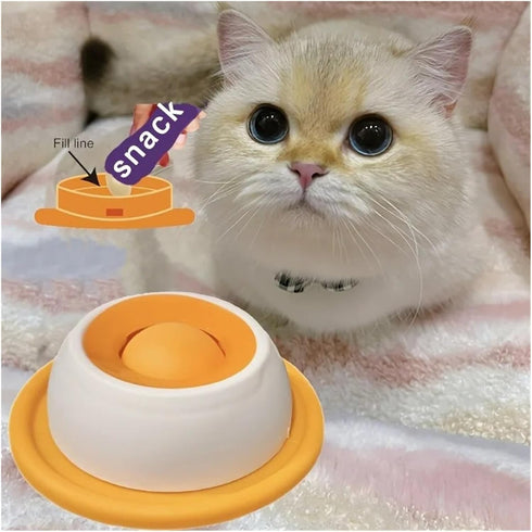GDRNOIFHU Sturdy Interactive Pet Lick Mat with Yogurt Licking Plate, Slow Feeder for Dogs & Cats - Dental Health