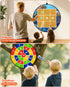 26" 20 4 5 6 7 8 9 10 11 12 Kids Dart Board Large with Sticky Balls, Foldable Double-Sided Indoor Outdoor Sport Party