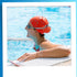 Sporti Silicone Swim Cap, Graphic Design with Dimension Height 7.6" Opening 7.5", Non-Slip Swimming Cap