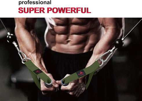 Heavy Duty Gym Workout Handles Attachment for Cable Machine, Resistance Band, Pulley System, Compatible with Bowflex
