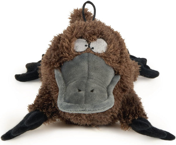 TrustyPup Strong 'N Silent Platypus Silent Squeak Plush Dog Toy, Chew Guard