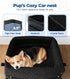 Wagora 35 lbs, Dog Car Seat for Small Medium Dogs, Travel Pet Car Bed with Removable Waterproof Cover, Memory Foam Dog
