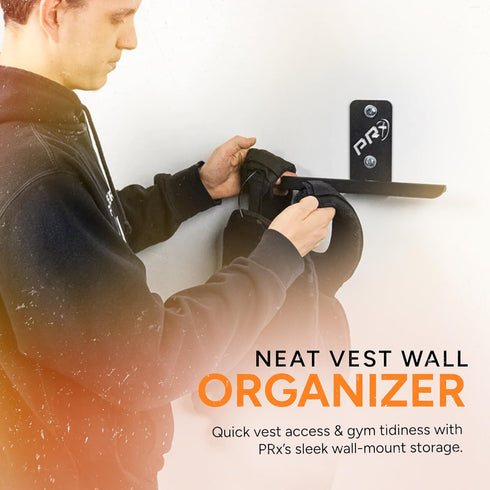PRx Performance Wall-Mounted Heavy Duty Storage Hanger for Weight Vests, Tactical Gear, Backpacks, Body Armor Plate