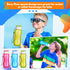 Rtteri 20 Pcs Water Bottle Bulk, 17 oz Plastic Leakproof Drink Bottles with Handle Strap, Multicolor Sports Water