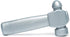 Hammer BULLYMAKE Silver Tough Chew Toy for Dogs, Durable Nylon Dog Toys for Aggressive Chewers, Dental Stimulating