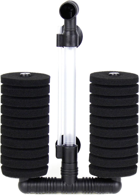 AQUANEAT 1 Pack Double Bio Sponge Filter, for Fry, Betta, Shrimp, Nano,