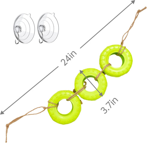 DGHAOKI Hermit Crab Climbing Accessories Decor for Reptile Tank Tire Swing for Hermit Crab Chameleon Leopard Gecko Tree