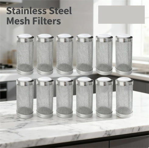 baoauh 10pcs Aquarium Stainless Steel Mesh Filter Guard Aquarium Fish Tank Filter Steel Guard Shrimp Accessories Fish
