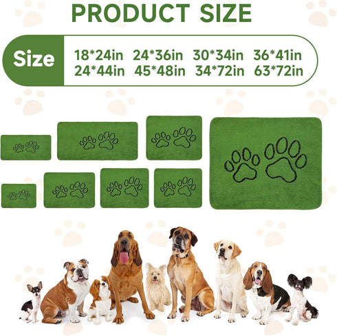 2 Pack 45"48" Homimp Washable Pee Pads for Dogs, Super Absorbent Reusable Puppy Pads,Green Long Wool Fake Grass