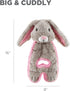 26 Inch Cuddle Tugs Bunny Plush Dog Toy - Squeaky Fun