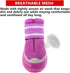 QUMY 4PCS Dog Boots for Large Dogs, Breathable Nonslip Paw Protectors for Hot Pavement, Purple Size 2