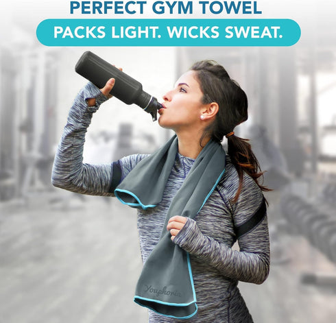 Youphoria Microfiber Travel Towel, Fast Drying Lightweight for Camping, Beach, Hiking & Sport