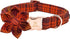 Lionheart Glory Dog Collar with Flower, Fall Halloween Plaid Dog Collar, Adjustable for Small Dogs