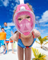 W WSTOO Kids Full Face Snorkel Mask with Dry Top Safe Breathing System, 180 Degree Panoramic View Snorkeling Gear