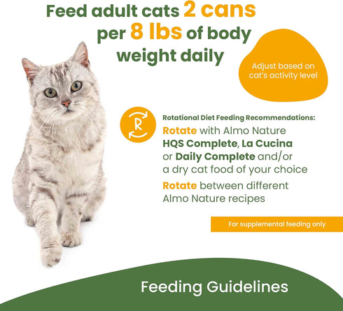 Almo Nature HQS Natural Mackerel, Grain Free, Additive Free, Adult Cat Canned Wet Food, Flaked, 24 x 70g/2.47 oz