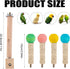 Gosknor 360 Bird Stand Perch Toy, Premium Wooden Interactive Spinning Parakeet Toys Degree Free Rotation Practical Bird