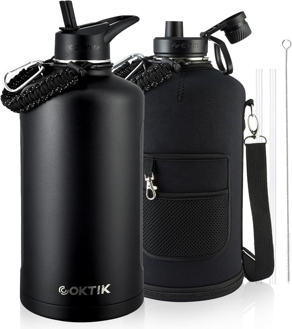 COKTIK 128oz Insulated Water Bottle - Stainless Steel Vacuum Metal, Portable 1