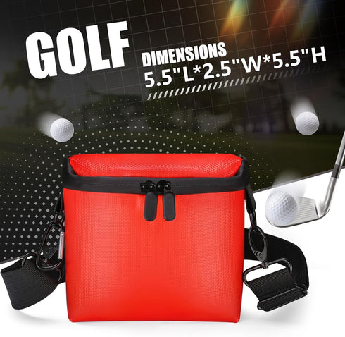 Golf Ball Cleaning Bag, Waterproof Exterior Golf Club Cleaning Bag with Coarse Fabric Liner