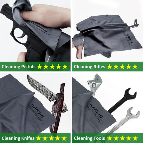 1000PCS 200PCS 2PCS Patches,6" Patches+ Pointed/Round Swabs+ Gun Cloths, Lint Free Gun Cleaning Long Cotton Swabs/Tips