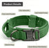Tactical Dog Collar, Adjustable Military Training Nylon Collar with Control Handle for Small Medium Large Dogs (Emerald