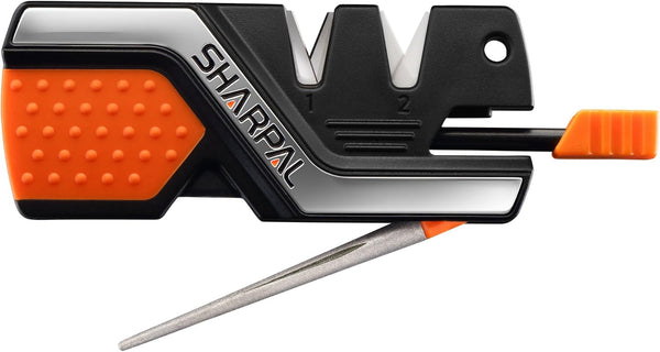 SHARPAL 101N 6-In-1 Pocket Knife Sharpener & Survival Tool, with Fire Starter Ferro Rod, Whistle & Diamond Sharpening