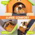 3 1 Hammock Hammock BESNEW in Enlarged Guinea Pig with House & Platform,Wooden Guinea Pig Hideout with & Stairs Small