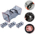 4 GLEAVI Portable Lobster and Crab Fishing Trap Mesh Net, Foldable Shrimp Cast Net with Pieces, Outdoor Angling