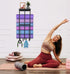Yoga Mat Holder Wall Mount, Home Gym Accessories Organizer with 4 Hooks for Hanging Foam Roller and Bands
