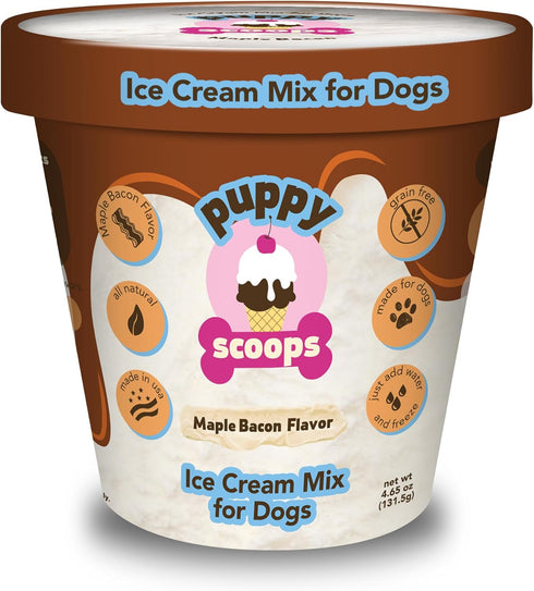 Puppy Scoops Dog Ice Cream Mix (Maple Bacon Flavor), 4.65 oz -