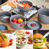 KingCamp Camping Cookware Mess Kit - 7/9/18 Pcs Non-Stick Hard-Anodized Aluminum Set for Outdoor Cooking