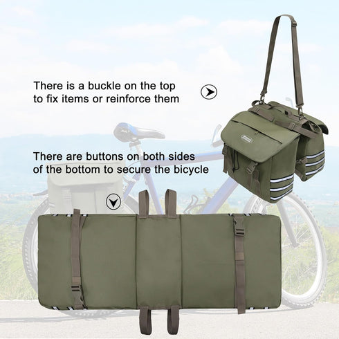 Panniers Bike Bags,Bicycle Saddle Bags,Large Capacity Reflective Strip,Bike Trunk Bag with Panniers,Bicycle Storage