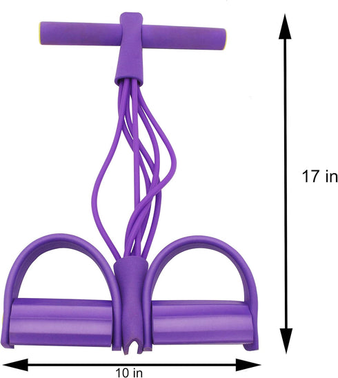 Multi-Function Resistance Band & Pedal Puller, 6-Tube Elastic Yoga Band for Abdomen/Waist/Arm/Leg Training