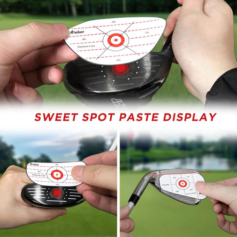 Golf Impact Tape - High-Resolution Strike Stickers for Iron, Wood & Fairway Clubs, Non-Residue Swing Training Aid