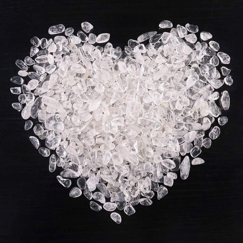 WAYBER 1 Lb/460g Natural White Clear Quartz Crystal Stones Irregular Aquarium Pebble Decorative Rocks Gravels Sands for Turtle Tank//Terrarium/Flowerpot/Vase Decoration (Fill 1 Cup)