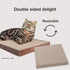 Necoichi Cardboard Cat Scratcher Bed - Cat Scratching Board (16" Wide, b.Dark Cherry Lounge)