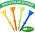 ToVii 3-1/4" Big Cup Plastic Golf Tees, 40 Pack, Excellent Durability and Stability Tees