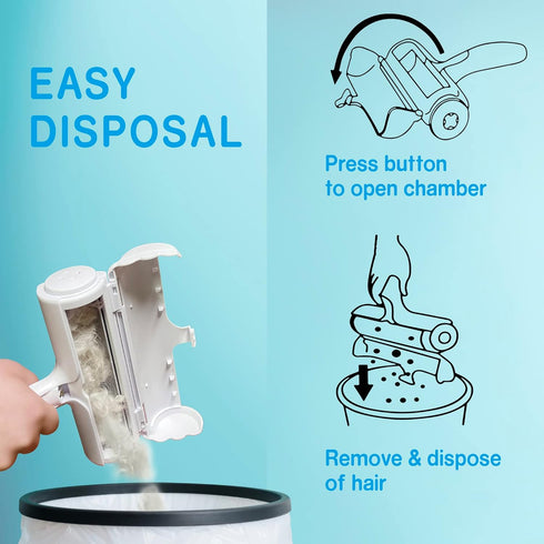 Pet Hair Remover - Reusable Cat and Dog Hair Remover for Furniture, Couch, Carpet, Clothes, Car Seats or Bedding -