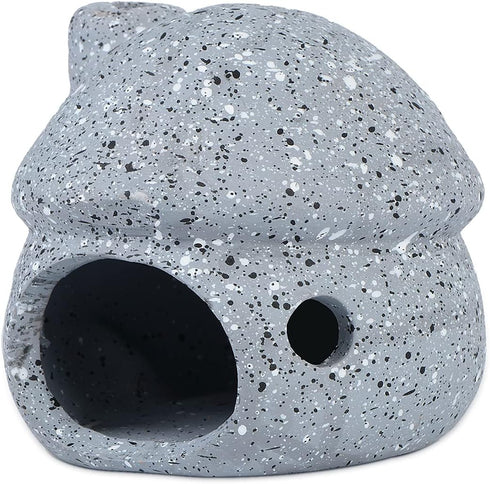 Aquarium Mushroom House Decorations, Small Ceramic Pleco Caves for Betta Fish Tank Accessories