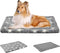 EMPSIGN Fancy Dog Bed Mat, Reversible Pet Bed Pad, Machine Washable Crate Pad for Small to XXX-Large Dogs, Grey