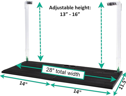 Penn-Plax Undergravel Aquarium Filter for 20-29 Gallon Tanks - Two 14” x 11.1” Plates