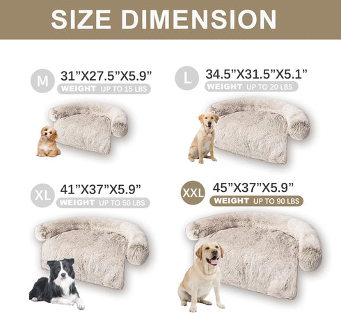 Couch Cover for Dogs/Cats, Luxurious Waterproof Bed Mats for Pets, Nonskid Bottom, Perfect for Dog Crate or Car (Desert