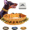 Spiked Studded Dog Collar Anti-bite PU Leather for Small Medium Large Dogs, Brown-Sharp Spikes (L)