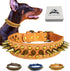 Spiked Studded Dog Collar Anti-bite PU Leather for Small Medium Large Dogs, Brown-Sharp Spikes (L)