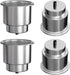 EQUSPUR Cup Drink Holder 4 Pack, Stainless Steel 316 Boat Accessories with Drain