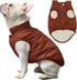 2 Layers Fleece Lined Warm Dog Jacket for Puppy, Soft Windproof Small Dog Coat, Brown, M